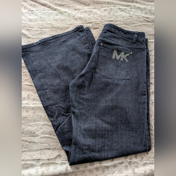 Michael Kors Dark Blue Wide Leg Jeans Sz 8 - Picture 7 of 7